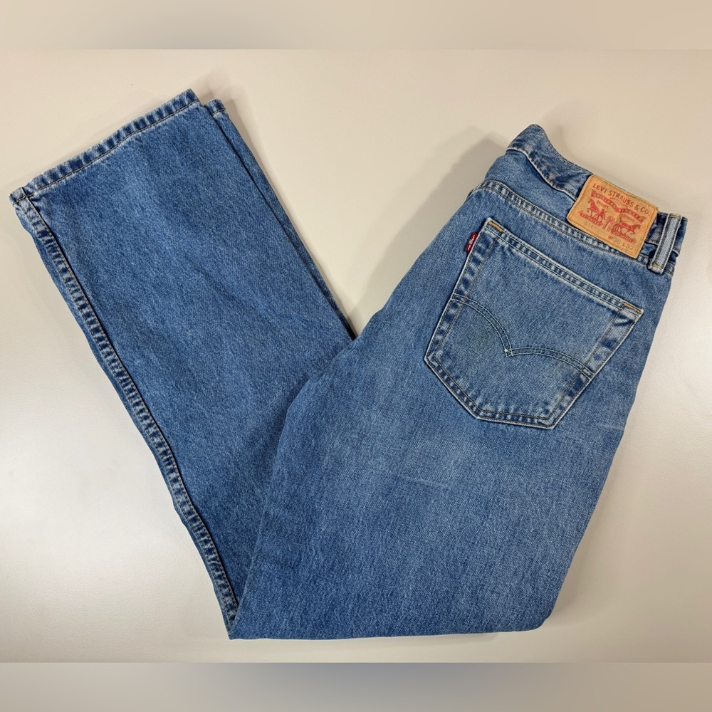 Levi's 514 Jeans Size W36 L32 Mens Straight Medium Wash Blue Faded Denim Y2K